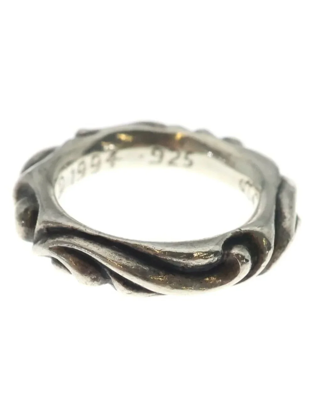 Chrome Hearts Scrl Band Scroll Ring Silver